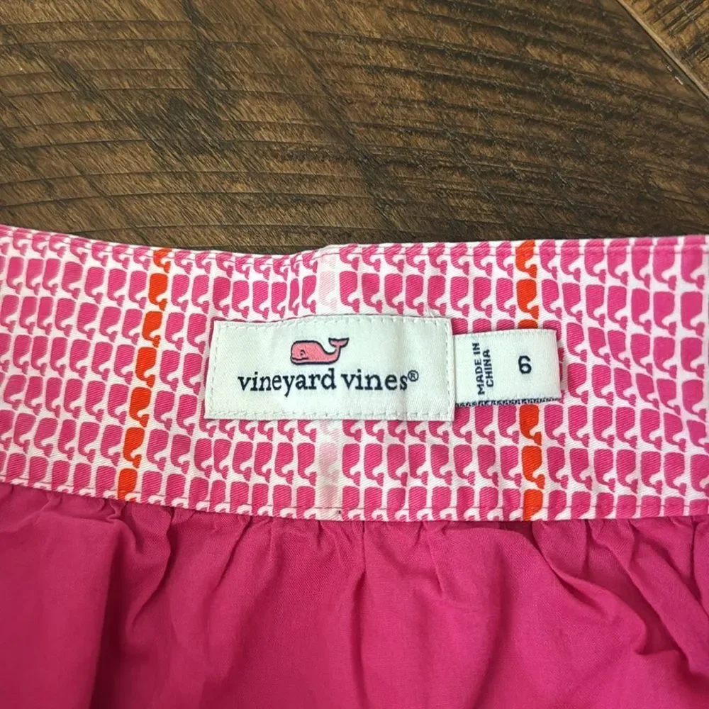Vineyard Vines Pink Striped Mini Skirt Women's 6 - Picture 5 of 9